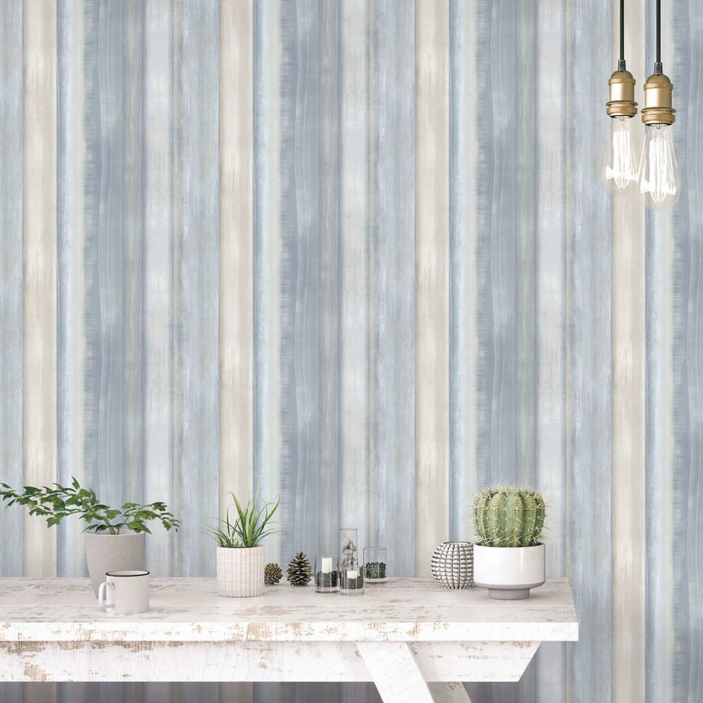 North Wall Evergreen Wallpaper Gradient Stripes Blue