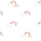 Noordwand Wallpaper Noordwand Baby Rainbows bianco e rosa