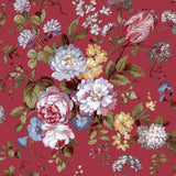 North Wall Noord Wallpaper Blooming Garden 6 fiori rosso e blu