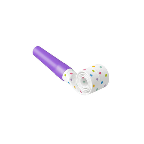 Paperdreams party roltong - party dots - 10cm papier plastic- pak a 6 stuks