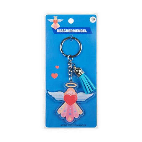 Paperdreams sleutelhanger- beschermengel acryl 6,5x13,5cm