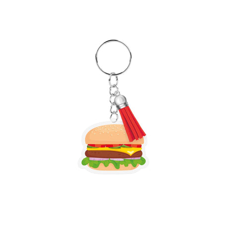 Paperdreams sleutelhanger- hamburger acryl 6,5x13,5cm