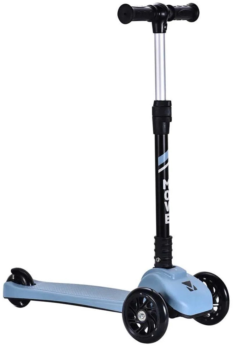 Move 3-Rad-Scooter – Tri-Scoot – Pastellblau – leuchtende Räder – klappbar – höhenverstellbarer Lenker – ab 3 Jahren