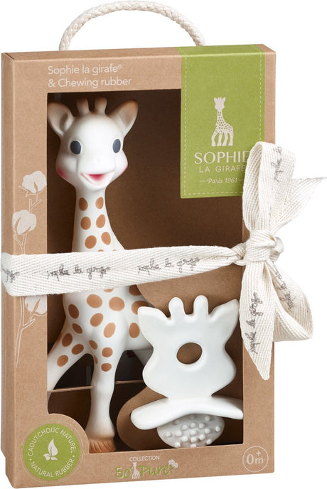 Sophie die Giraffe so'pure Beißspielzeug-Set - so'pure Beißschnuller - 100 % Naturkautschuk - ab 0 Monaten - 2-teilig