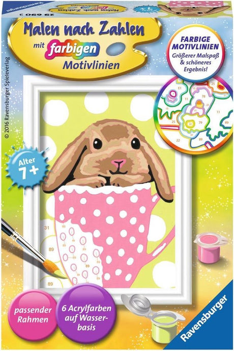 Ravensburger Malen-nach-Zahlen-Set – Süßes Schlappohr Malkind.