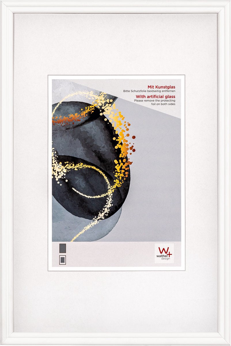 Walther Select - Holzrahmen - Fotogröße 20x30 cm - Kunstglas - Weiß