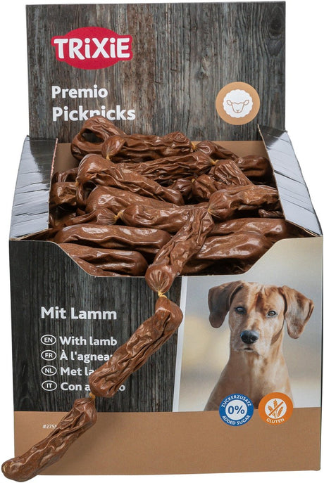 Trixie Wurstkette Lamm 200g – luftgetrocknete Snacks – Fleischanteil 94 %, 8 cm Länge