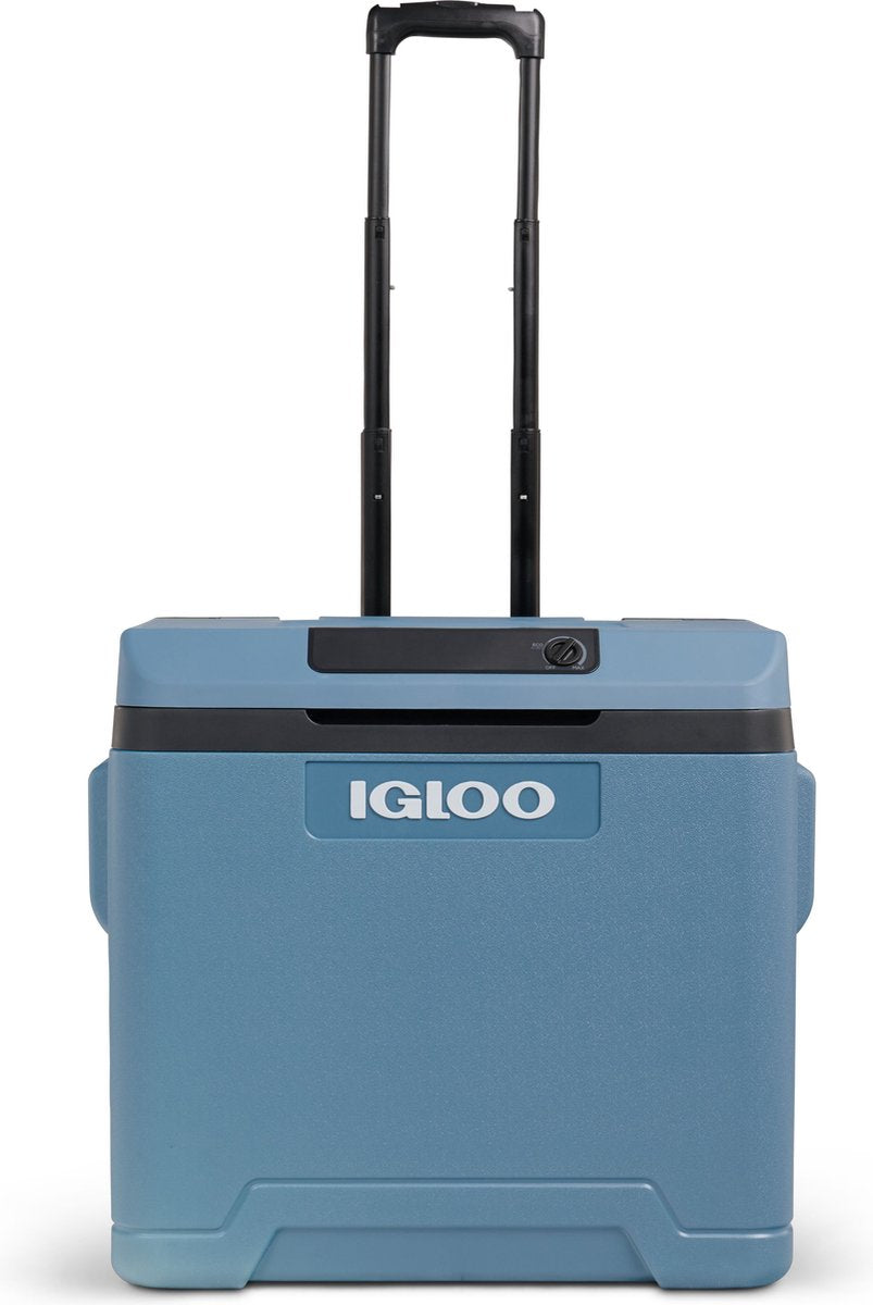 Igloo ie42 thermoelektrische Kühlbox – 12 230 V AC DC – 42 Liter – blau – mit Rädern