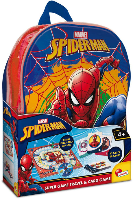 Lisciani Spider-Man Super Game Reisekartenspiel im Rucksack