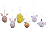 Decoris Ostereier-Tiere H6cm 6-fach sortiert