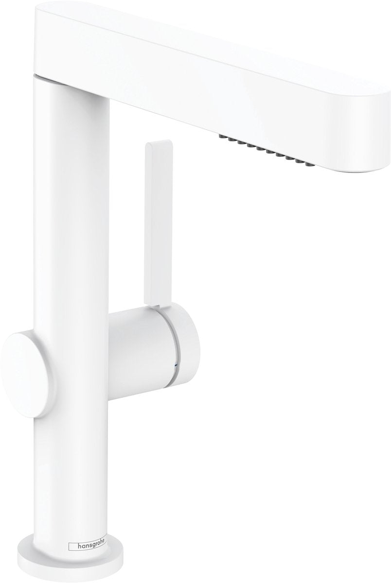 Hansgrohe Finoris – Waschtisch – mit Stecker – 230 mm – ausziehbare Dusche – 2 Seitenfunktionen – matt weiß
