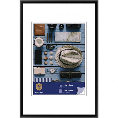 Henzo Fotorahmen Napoli Rahmen 20x30cm Foto 13x18cm schwarzer Kunststoff