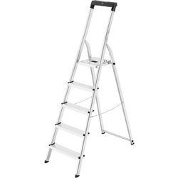 Hailo L40 Haushaltstreppe mit 5 Stufen Aluminium