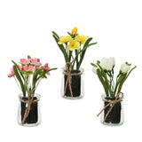 Decoris Kunstpflanze im Glastopf H16cm