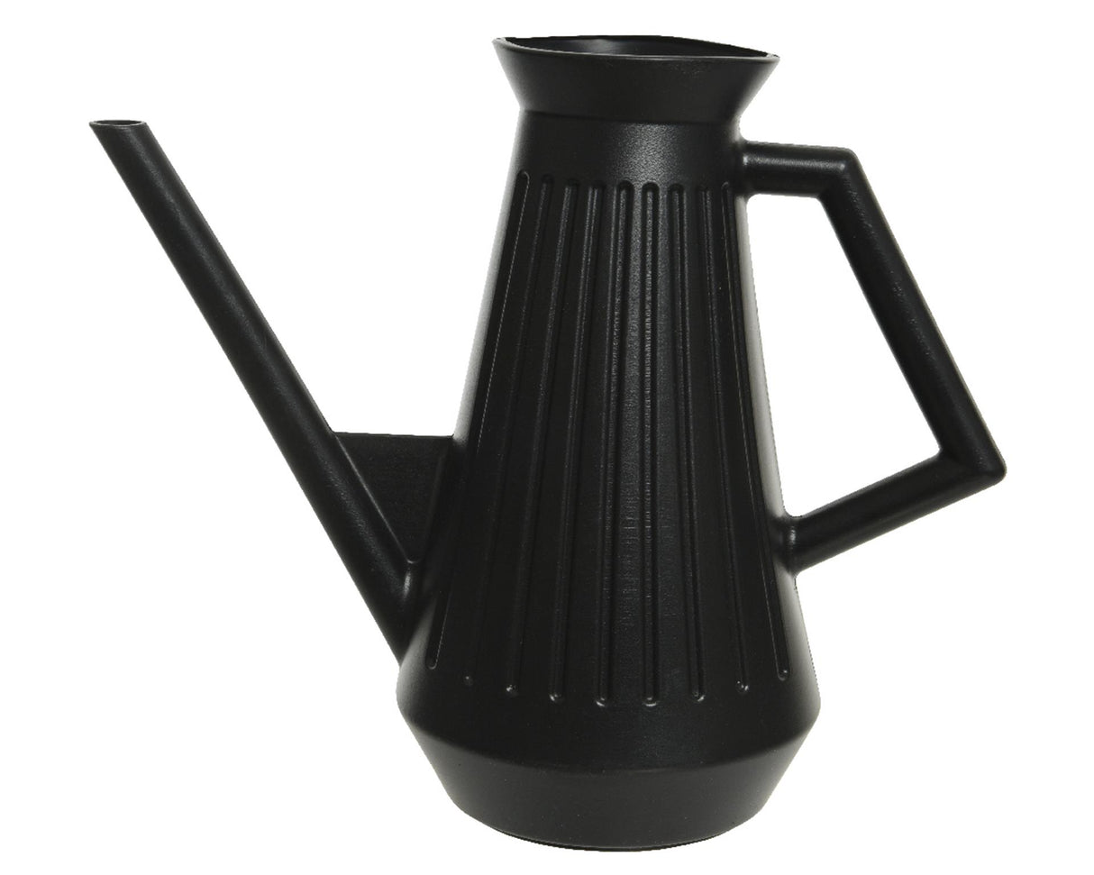 Decoris Gießkanne Kunststoff 1,8 Liter L29-B14-H24,5cm schwarz gerippt