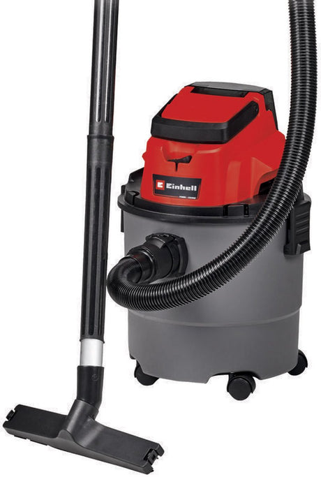 Einhell Akku-Nass-Trockensauger TC-VC 18 15 Li Solo - Power X-Change - 18 V Li-Ion - 15 l - 80 mbar - Schlauchlänge - Durchmesser: 1,5 m 36 mm - 72 dB - Blasfunktion - inkl. 10-teiliges Zubehörset - exkl. Akku und Ladegerät