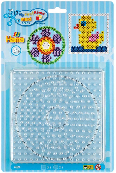 Hama Bügelbrettchen Maxi – kreative Formen Kreis und Quadrat.
