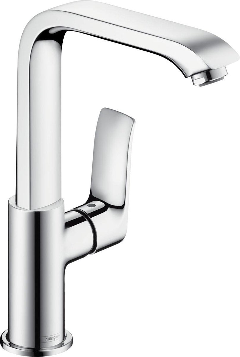 Hansgrohe metris ééngreeps wastafelmengkraan 230 zonder afvoergarnituur - chroom - uitloop voorsprong 155 mm