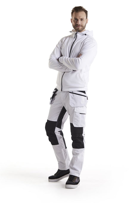 Blåkläder Blaklader Maler-Arbeitshose Stretch 1096-1330 – Herren – Weiß Dunkelgrau – 44