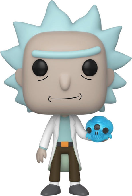 Funko Pop Rick und Morty Rick mit Kristallschädel-Vinylfigur
