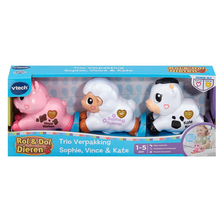 Vtech-Rolle, liebevolle Tiere, Trio-Verpackung, Sophie, Vince Kate