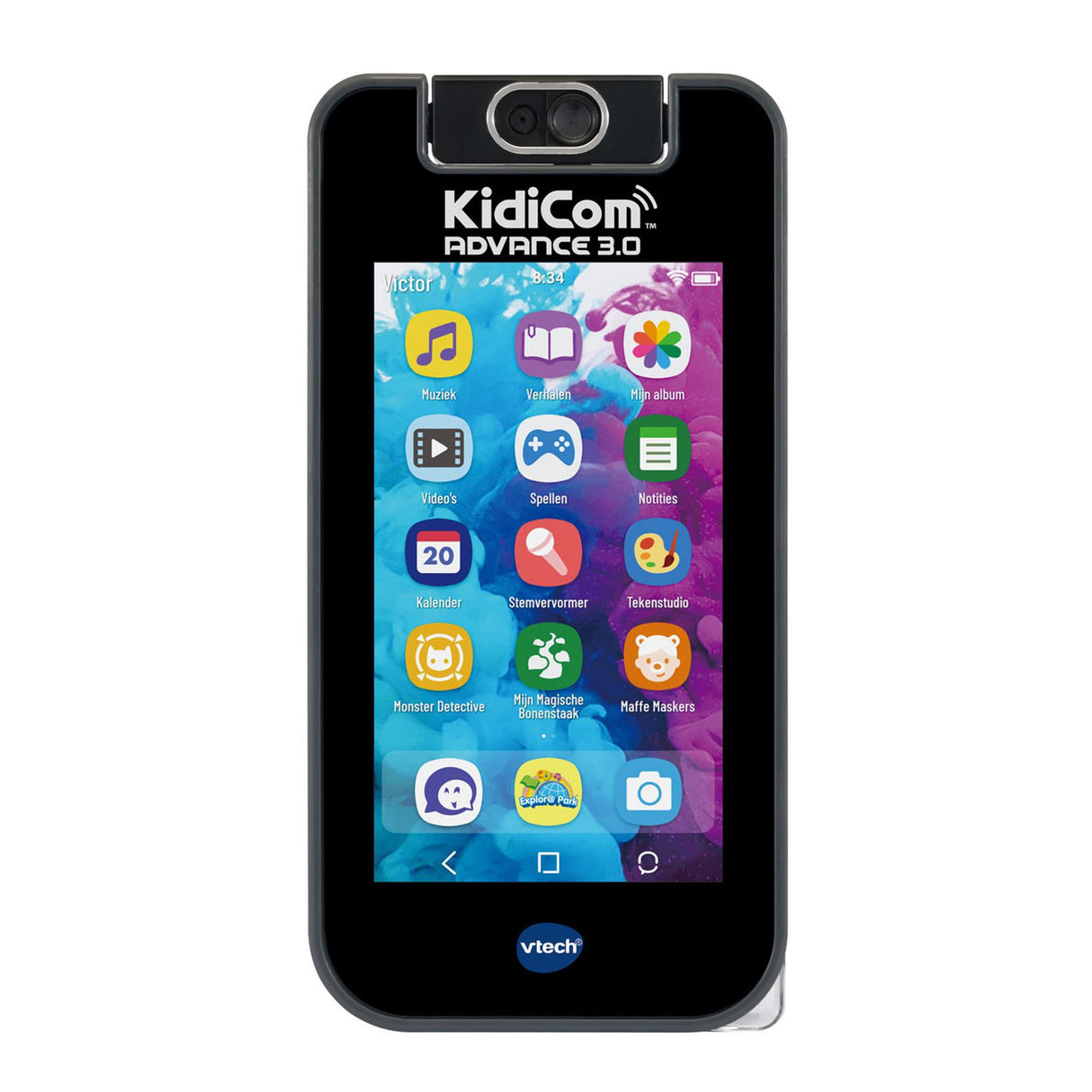Vtech Kidicom Advance 3.0 Telefon – Interaktives Kindermobile mit Kamera – Lernspielzeug – ab 5 Jahren – Blau