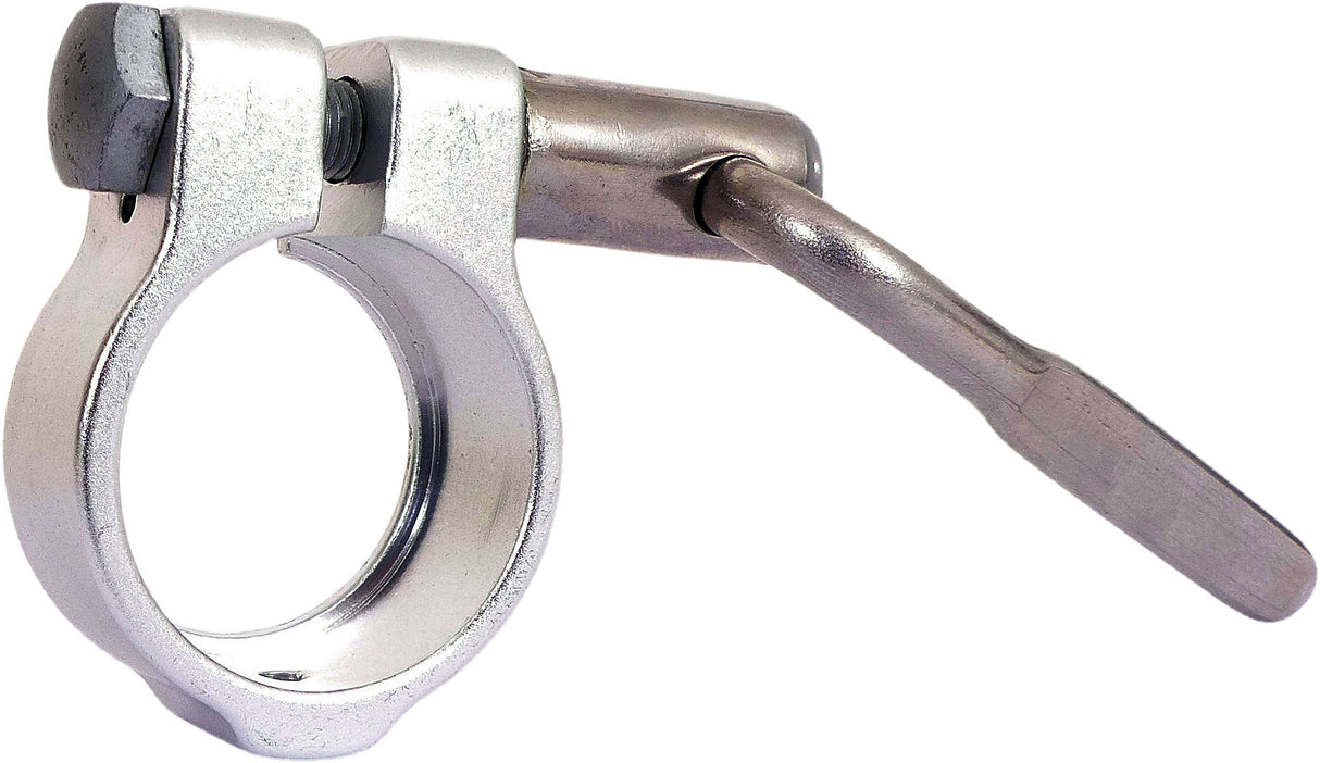 Gazelle seat peg clamp with fixation screw and lever 35.0mm silver