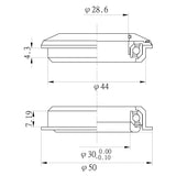 NECO Ball Head Set 1.1 8. Semi intergred stallhuvuduppsättning ZS44 28,6 ZS44 30. A-head.