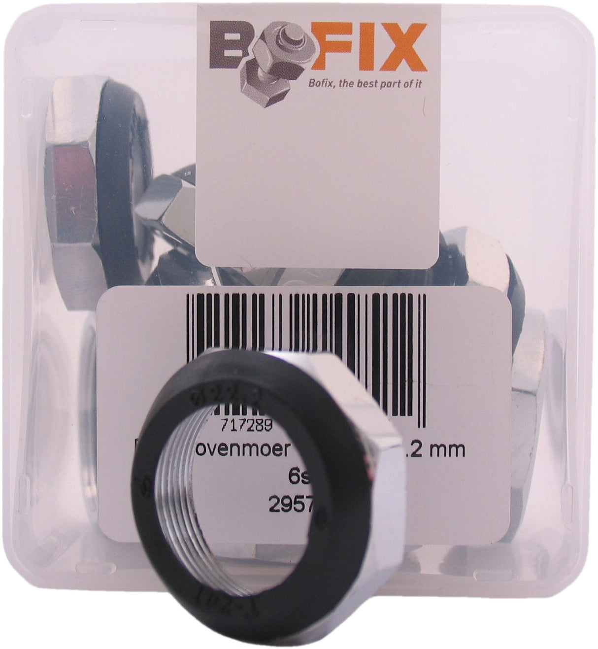 Bofix ball head Ø22.2mm upper nut open chrome (6st)