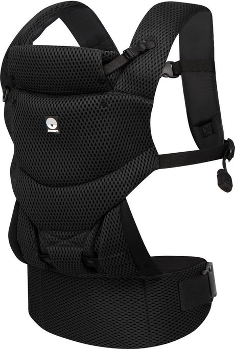 Dooky Babytrage – Babytrage Urban Comfort Schwarz – Kindertrage – Kleinkind- und Babytrage 3,5-15 kg – ergonomische M-Position – Rückentrage – verstellbar und atmungsaktiv – Babytragen – Babytrage
