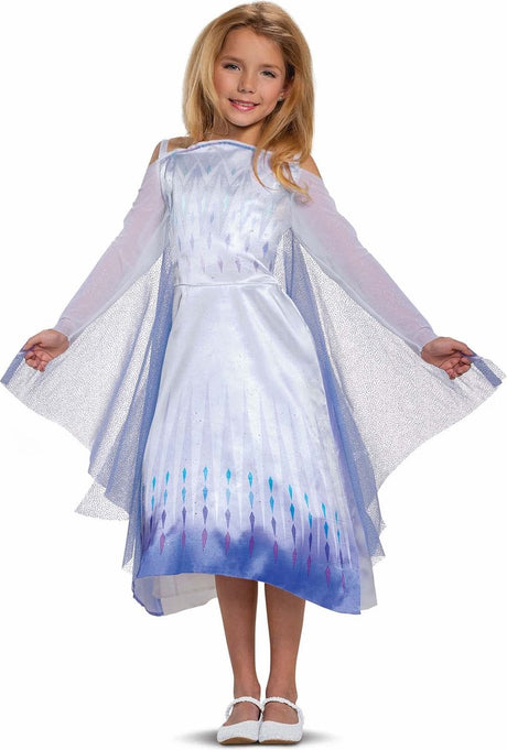 Disguise Disney offizielles klassisches Elsa-Schneekönigin-Kostüm, Frozen 2-Kostüm für Kinder von 4–6 Jahren