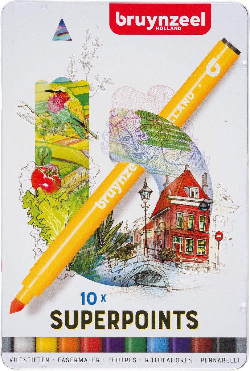 Bruynzeel Super Point Filzstifte Set 10