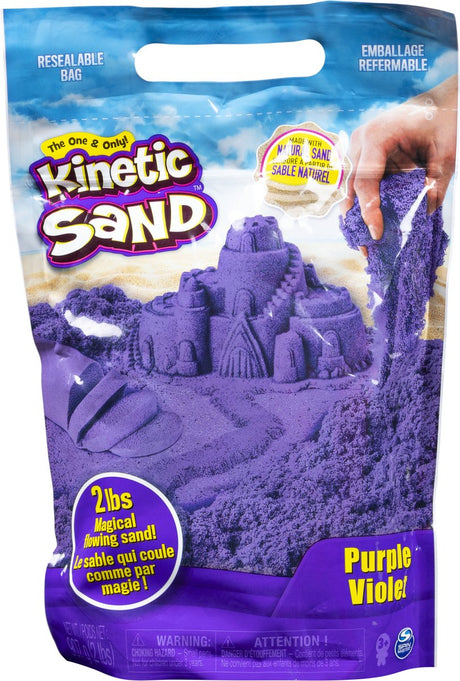 Kinetischer Sand – Spielsand zum Mischen, Kneten und Gestalten – 907 g Original – Lila – Sinnesspielzeug