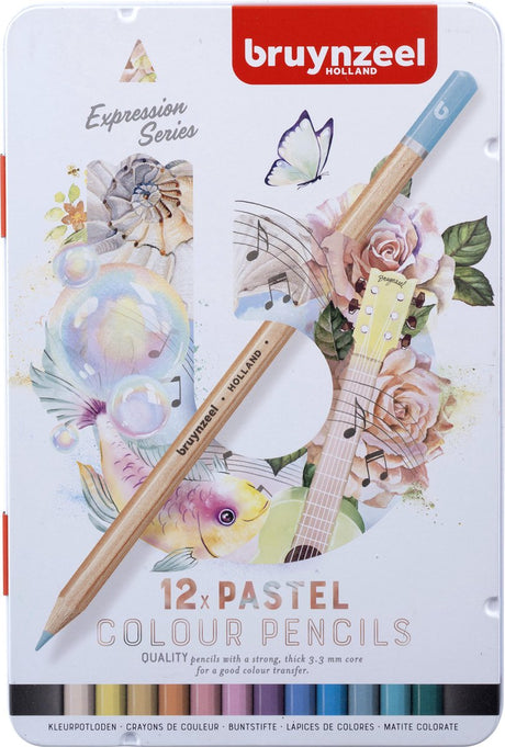 Bruynzeel Expression Buntstifte Pastelltöne Dose 12