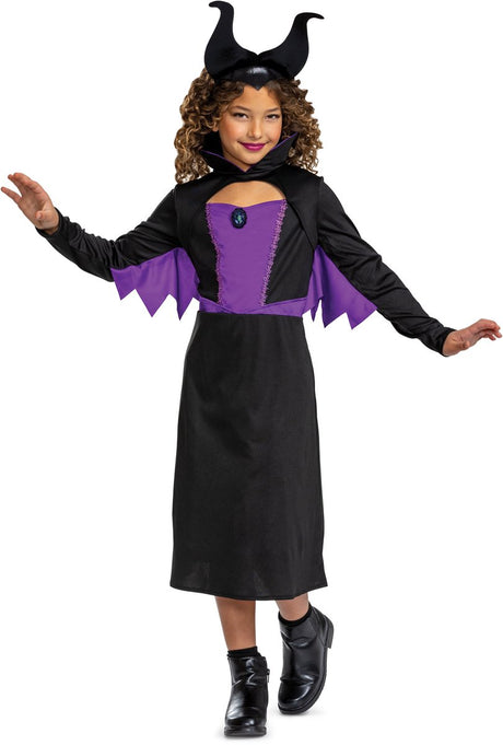 Disney-Verkleidung – Bösewichte, Maleficent-Klassiker, Größe S (5 – 6 Jahre), Mädchen