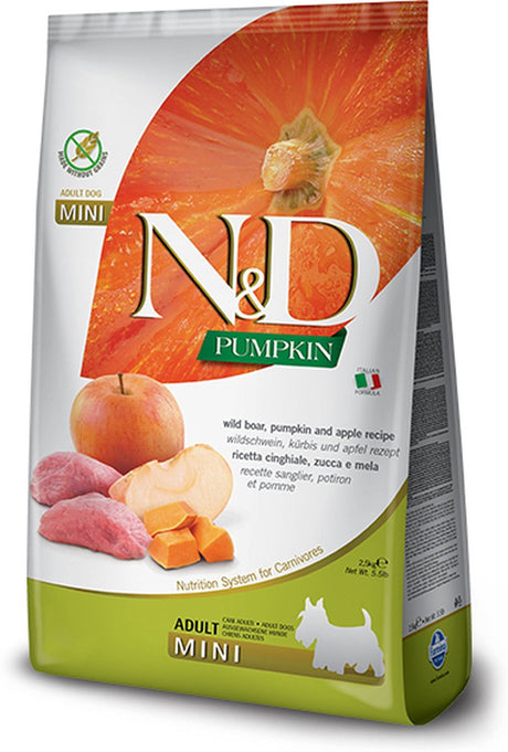 N d farmina gf Kürbis Hund Wildschwein Apfel Erwachsener Mini 2,5 kg