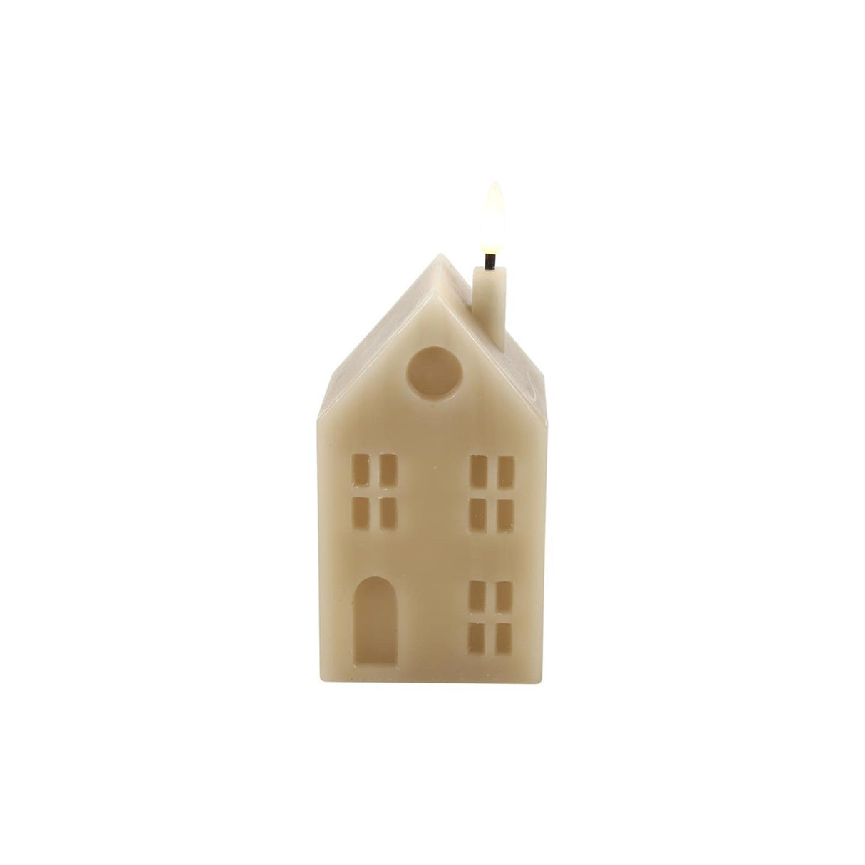 Countryfield LED-Kerzenhaus m beige 6,5x7,5x16cm