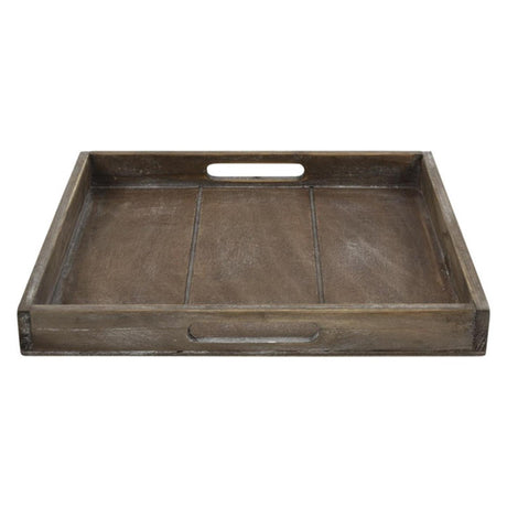 Countryfield dienblad claudina hout 30x30xh3,5cm bruin