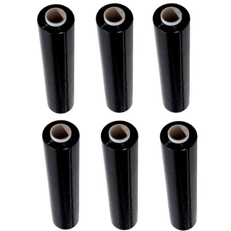 Basic Handwickelfolie 50cm x 300m 20mu schwarz 6 Rollen