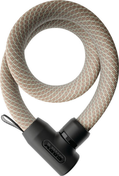 Abus Fahrradschloss Textilkettenschloss – Yarnit™ 4004k – Sicherheitsstufe 7 – Beige – 110 cm – geeignet für Elektrofahrräder und Stadtfahrräder – leicht – nur 0,88 kg