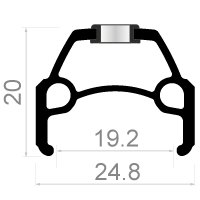 Rodi přední kolo 28 palců 622x19 Skorpion 36 otvorů + QR stříbro