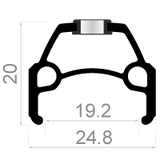 Rodi Voorwiel Connect 28 622 x 19 RVS spaken zwart