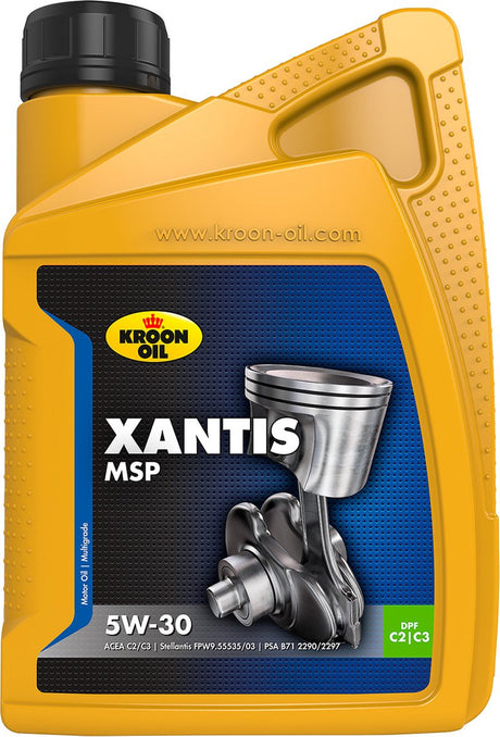 Kroon-oil xantis msp 5w-30 - synthetische motorolie - 1 liter - brandstofbesparend