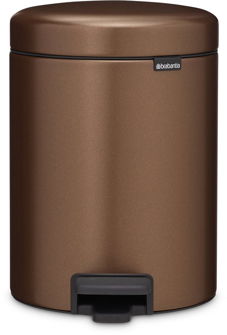 Brabantia Newicon Abfallbehälter – 5 Liter – Badezimmer – warme Bronze