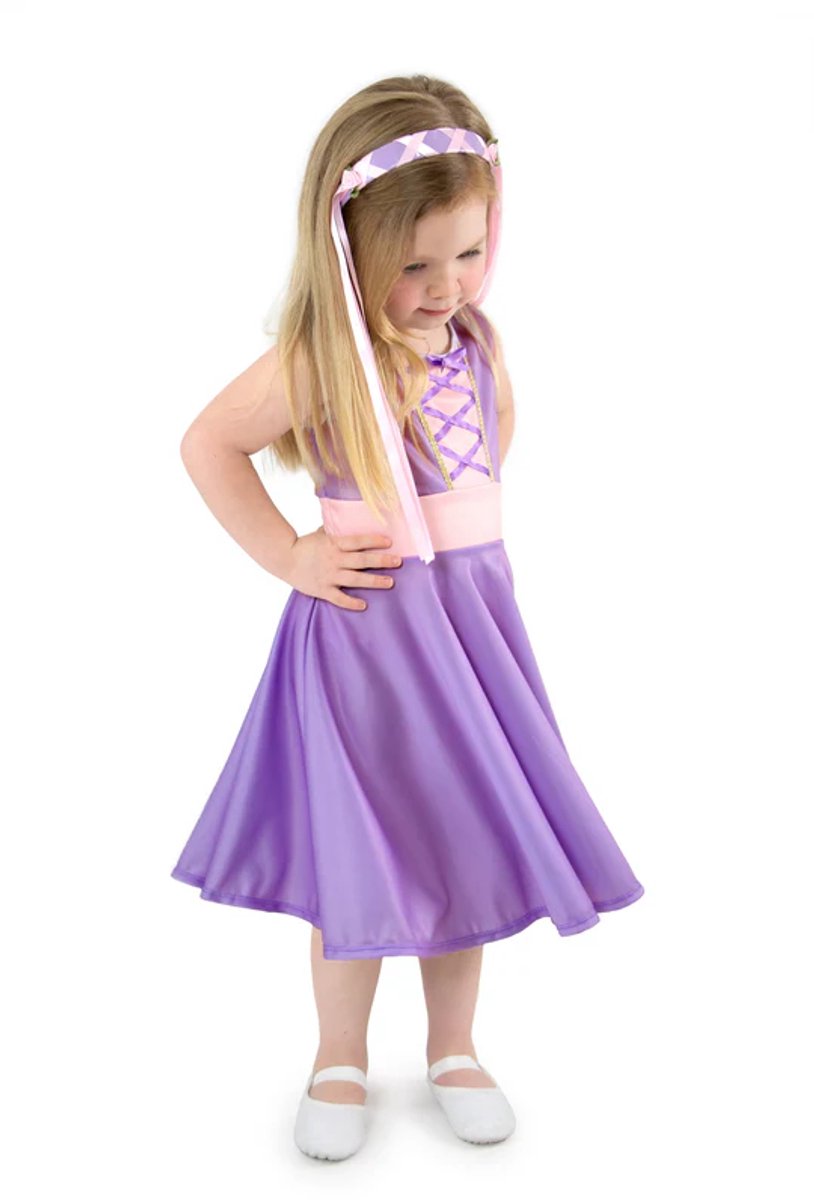 Kleine Abenteuer – Rapunzel-Twirl-Kleid – Größe XL (128-134)