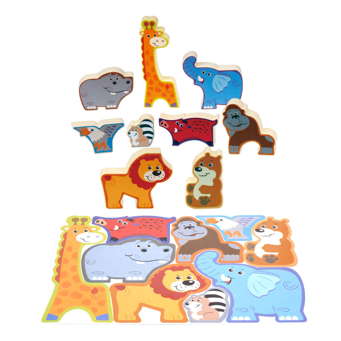 Playgo spielt Puzzle-Safari