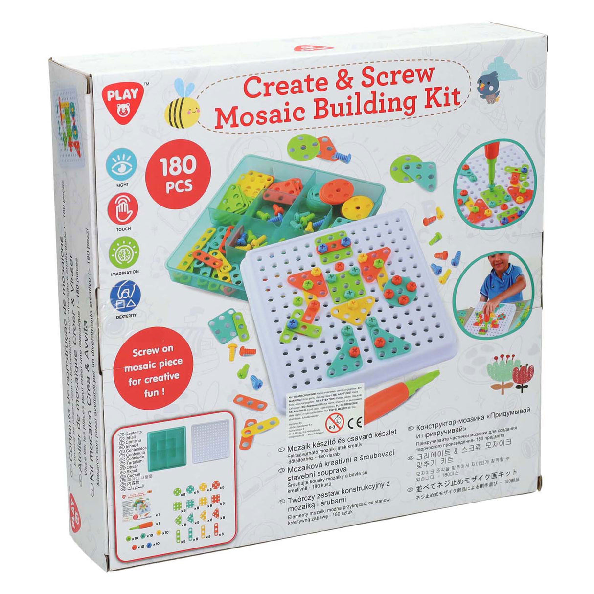 Playgo Baukasten-Mosaik – 180 Teile.