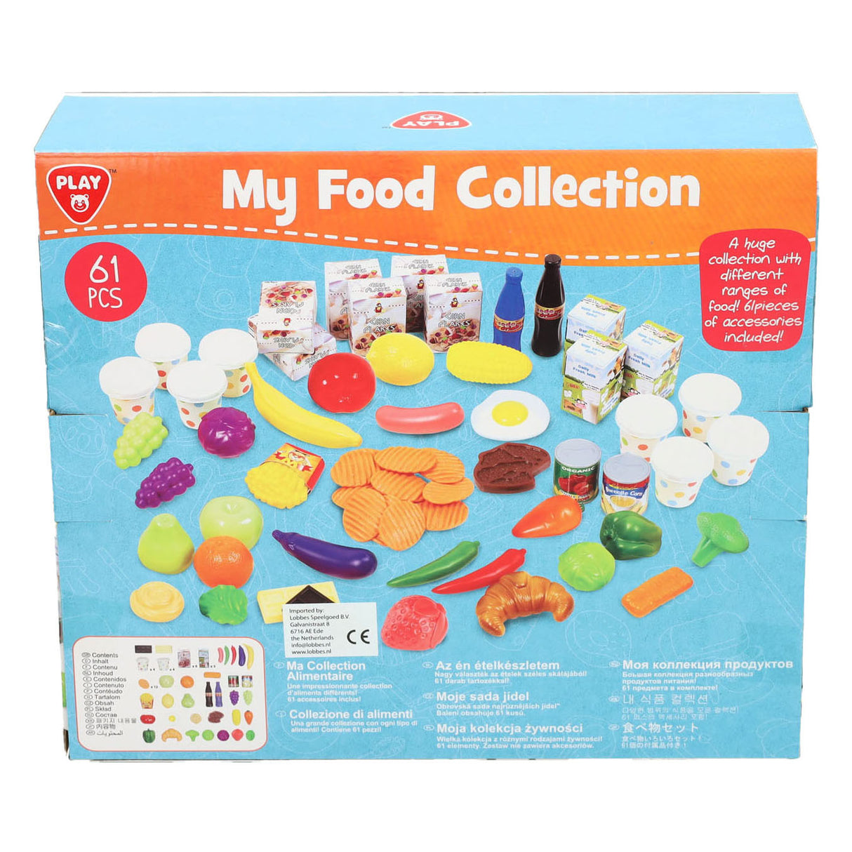 Play Food-Set, 61-teilig.