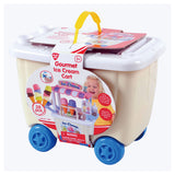 Playgo-Spielzeugladen für Kinder – Schiebewagen – Eisstand mit Eis – Tonset – Eiscreme-Ton