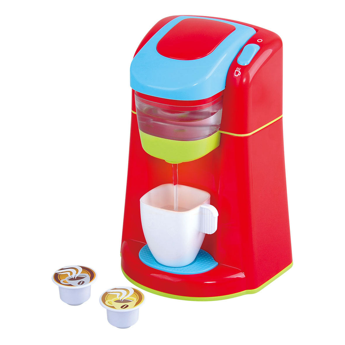 Play coffee machine red with cups, 4dlg.